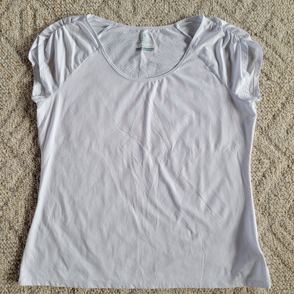 Columbia PFG Shirt Women's Short Sleeve Sweat Activated Cooling White - Size XL